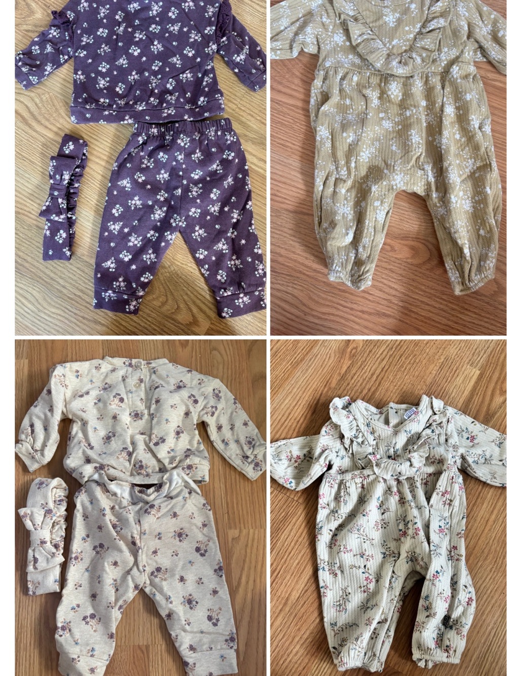 Baby Floral 4 Set Bundle 0-3m